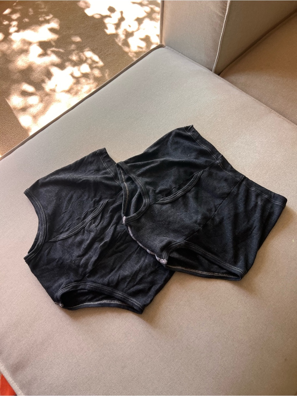 Deadstock vintage German cotton briefs in charcoal